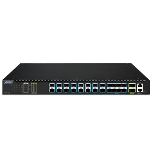 XGPL-16000 — 16-Port XGS-PON OLT with 8-Port 10G SFP+ + 2-Port 100G QSFP28, vista 2