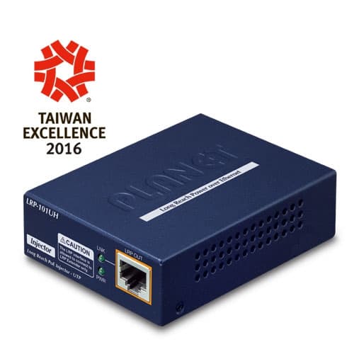 LRP-101U-KIT — 1-Port Long Reach PoE over UTP Extender Kit (LRP-101UH + LRP-101UE), vista 5