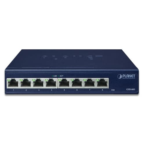 GSD-805 — 8-Port 10/100/1000BASE-T Gigabit Ethernet Switch, vista 2