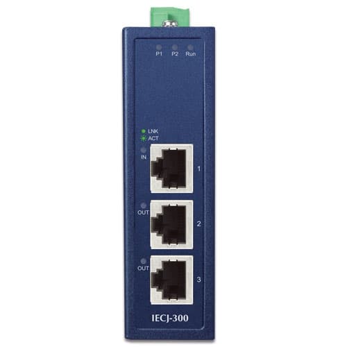 IECJ-300 — Industrial 3-Port EtherCAT Junction Slave, vista 2