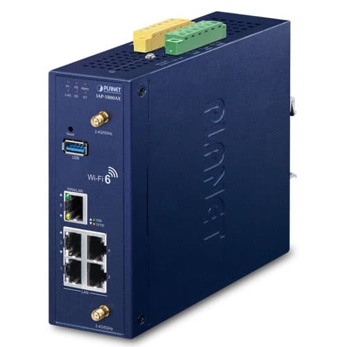 IAP-1800AX — Industrial Dual Band 802.11ax 1800Mbps Wireless Access Point with 5 10/100/1000T LAN Ports, vista 2