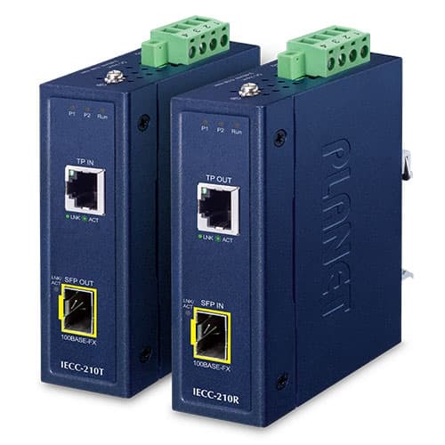 IECC-210-KIT — Industrial EtherCAT Media Converter Kit (IECC-210T + IECC-210R)