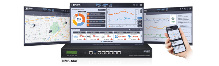 NMS-AIoT — Universal Network Management AIoT Application Server with LCD & 6 10/100/1000T LAN Ports, vista 4