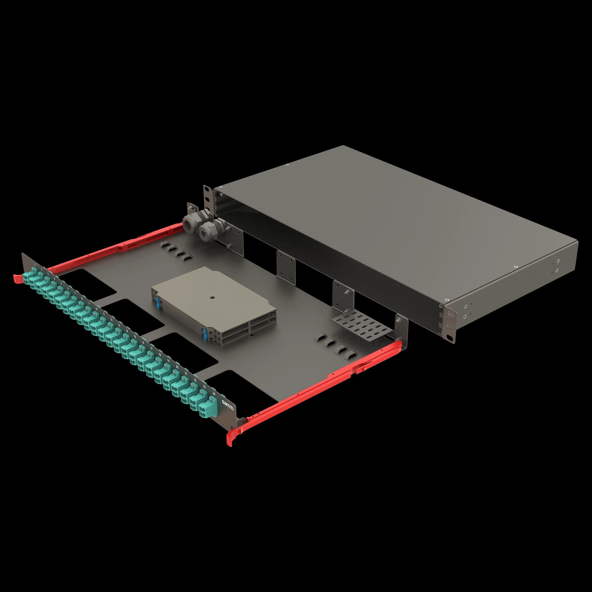 Bright Series | Rail Sliding | 24 LC Duplex | FP07 | 48 Fiber, vista 4