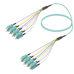 SC/UPC-SC/UPC | 8 Fibers Fanout | Multi Mode G651.OM3 | 3.0/0.9mm, vista 2