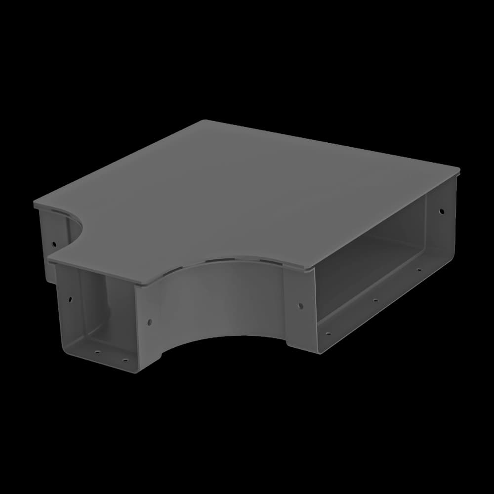 Raceways | Horizontal “T” Reducer 3010 | W/ Cover, vista 2