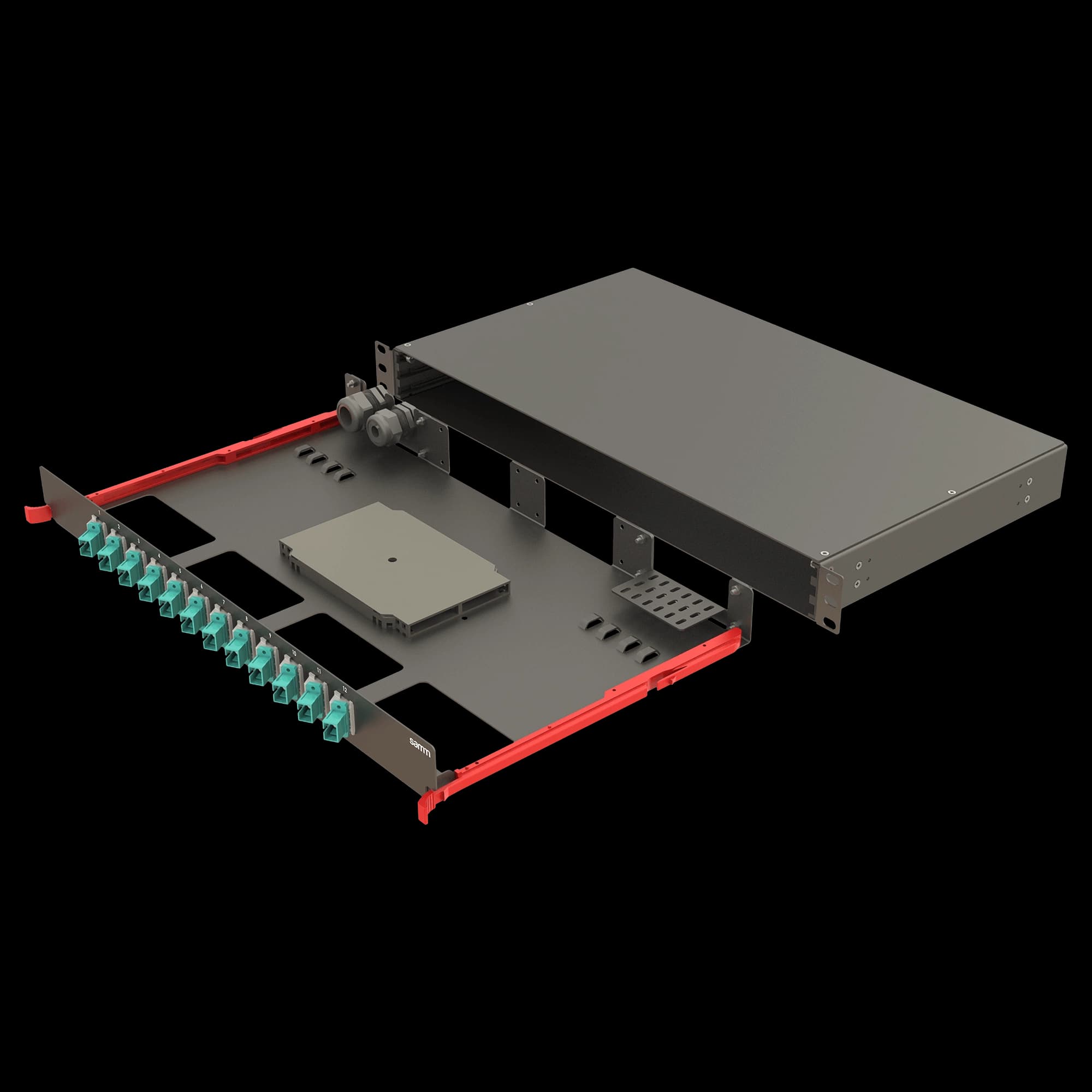 Bright Series | Rail Sliding | 12 Angled SC Simplex | FP09 | 12 Fiber, vista 4