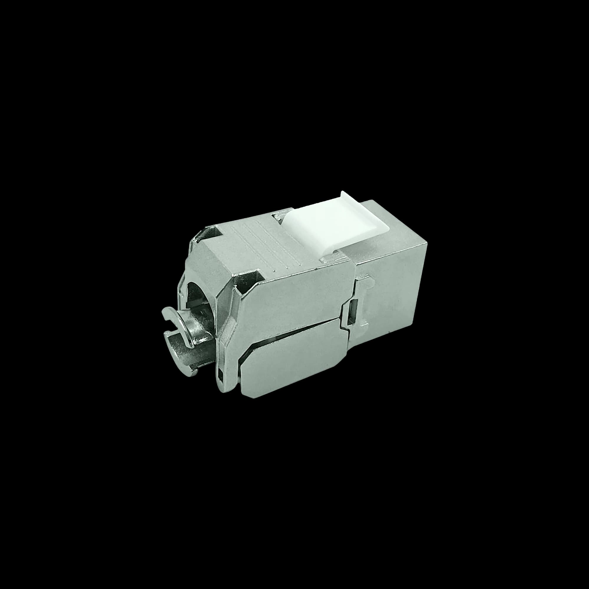 CAT6A Jack to Jack Keystone 180° | Shielded w/ Dust Cover, vista 3