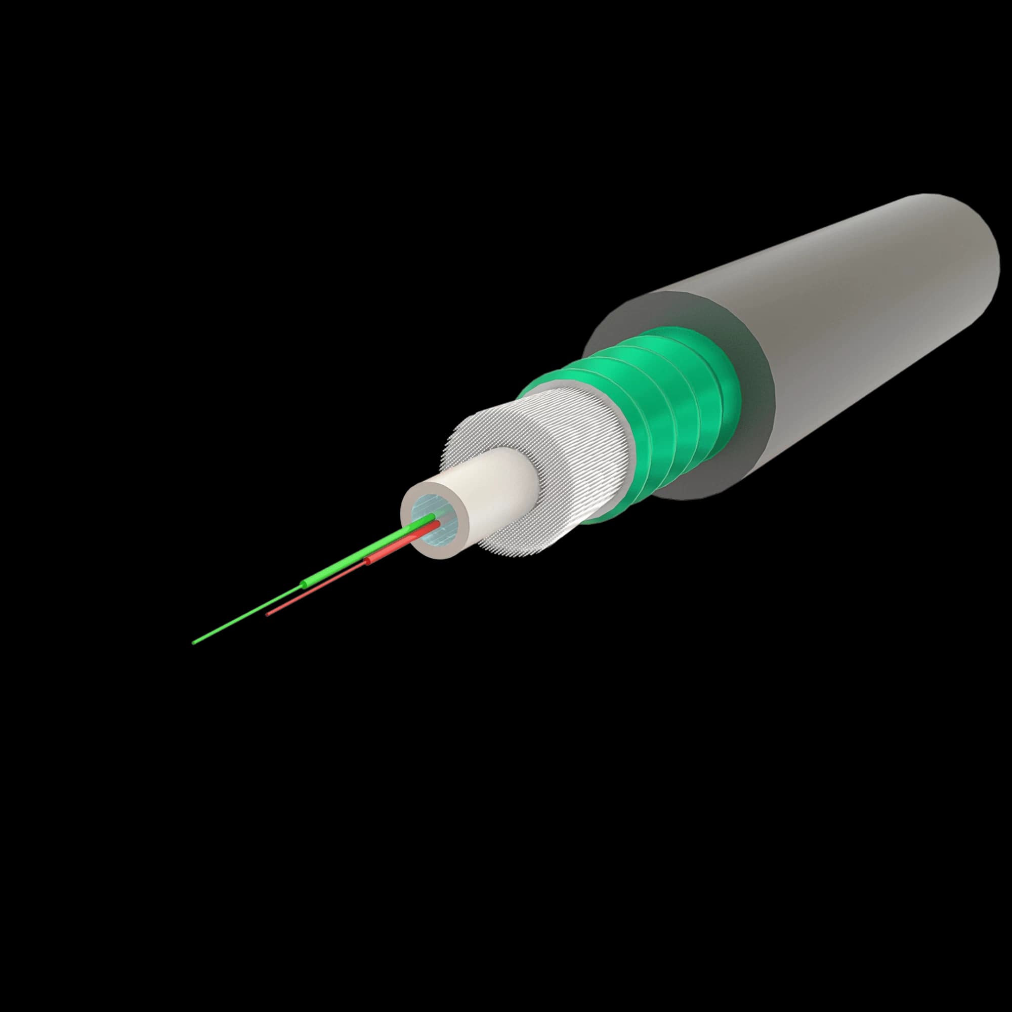 Steel-Armoured Central Loose Tube Fiber Optic Cable | Gel-Filled | U-DQ(ZN-GY)(SR)H | Up to 24F | 2000 meters, vista 4