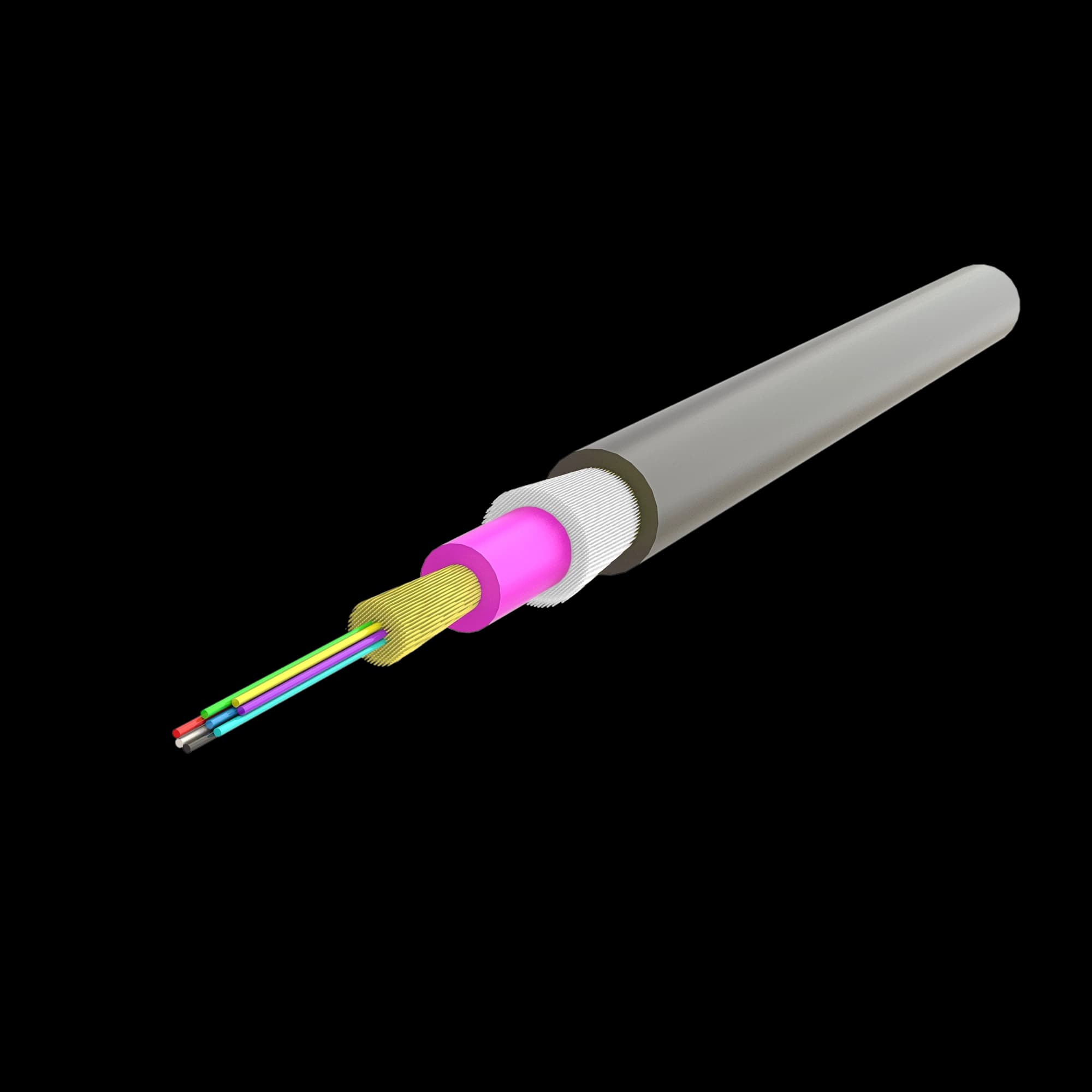 Ruggedized Distribution Cable 4.8mm | U-B3Q(ZN-GY)H 1x8 | 1000 meters, vista 4