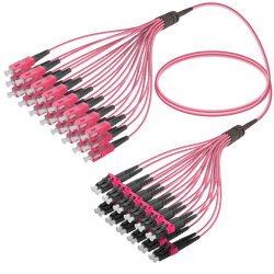 SC/UPC-LC/UPC | 24 Fibers Fanout | Multi Mode G651.OM4 | 3.0/1.8mm, vista 2