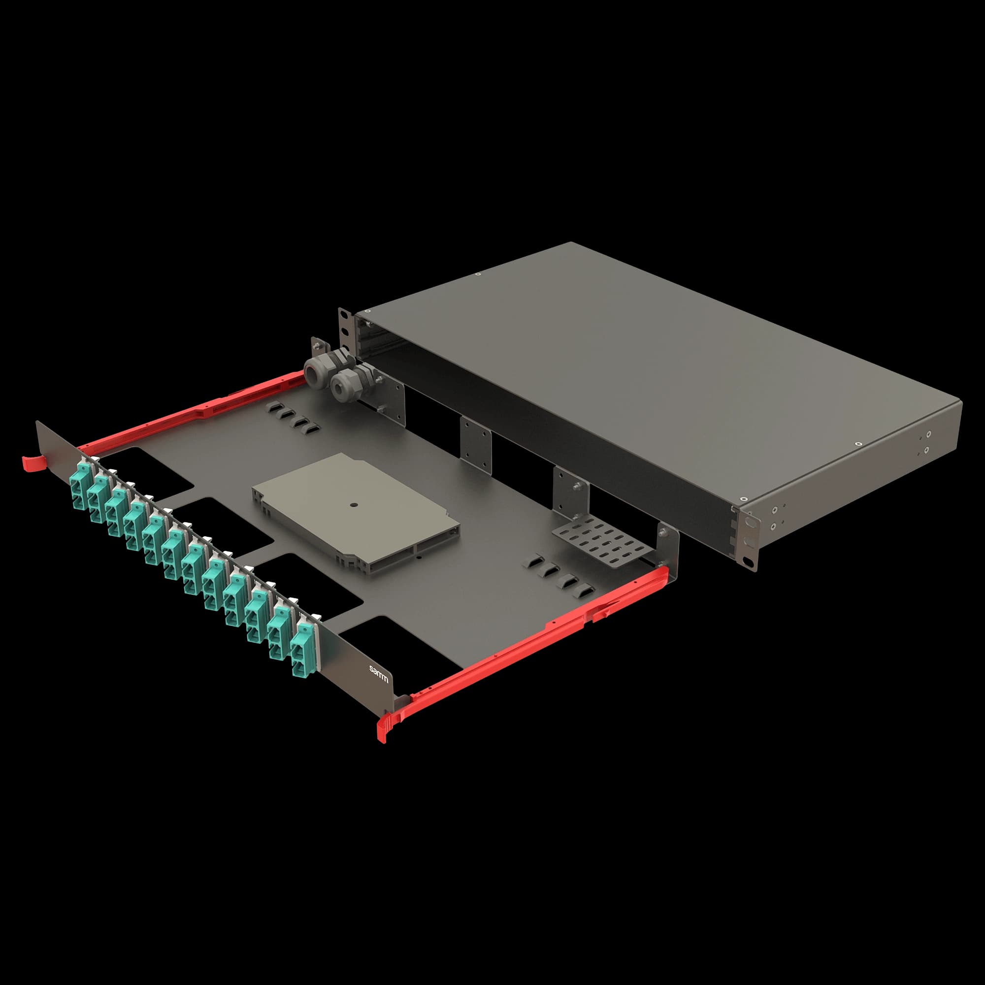 Bright Series | Rail Sliding | 12 Angled SC Duplex | FP10 | 24 Fiber, vista 4