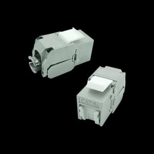 CAT6A Jack to Jack Keystone 180° | Shielded w/ Dust Cover, vista 4
