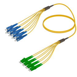 SC/UPC-LC/APC | 8 Fibers Fanout | Single Mode G657.A2 | 3.0/1.8mm, vista 2