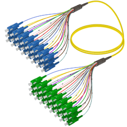 SC/UPC-SC/APC | 24 Fibers Fanout | Single Mode G657.A2 | 3.0/0.9mm, vista 2