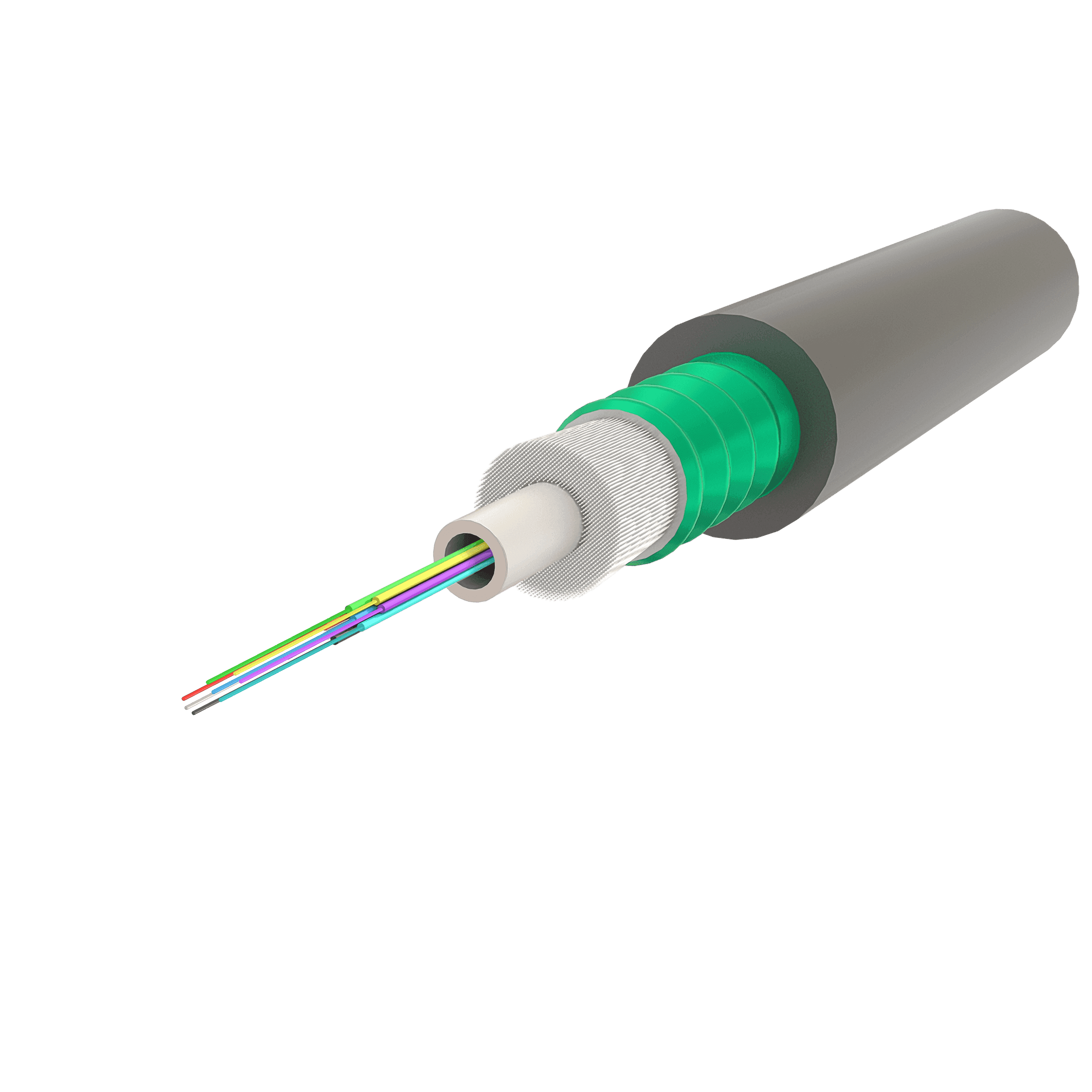 Steel-Armoured Central Loose Tube Fiber Optic Cable | Gel-Free | U-BQ(ZN)(SR)BH | Up to 24F | 2000 meters, vista 6