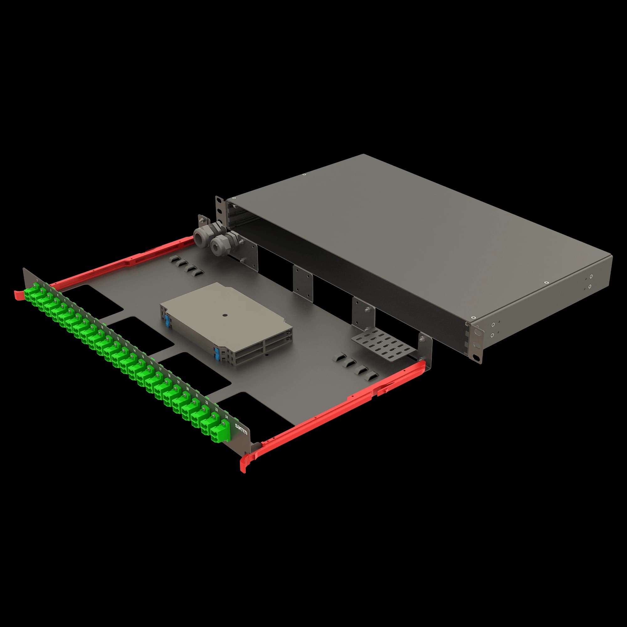 Bright Series | Rail Sliding | 24 LC Duplex | FP07 | 48 Fiber, vista 2