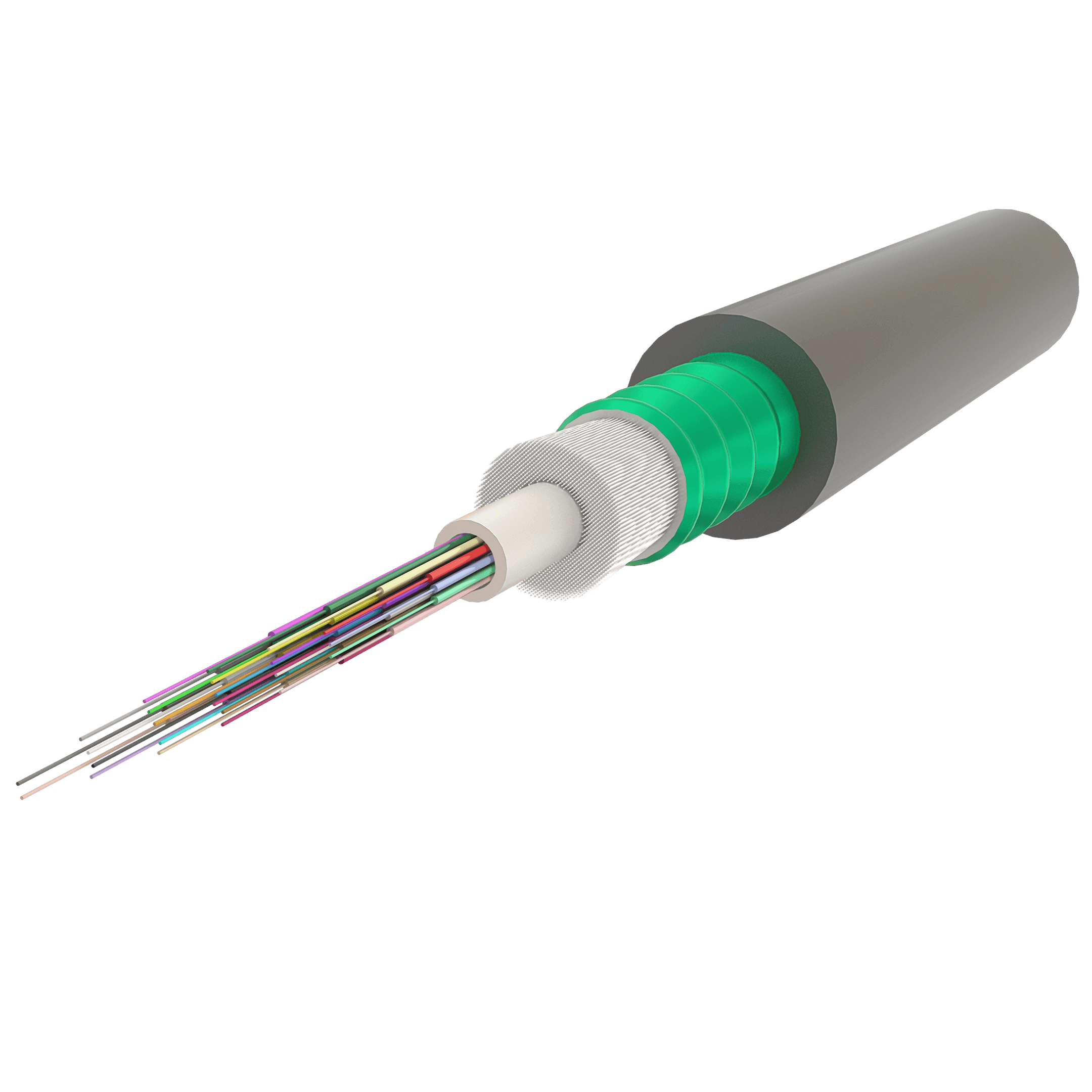 Steel-Armoured Central Loose Tube Fiber Optic Cable | Gel-Free | U-BQ(ZN)(SR)BH | Up to 24F | 2000 meters, vista 8