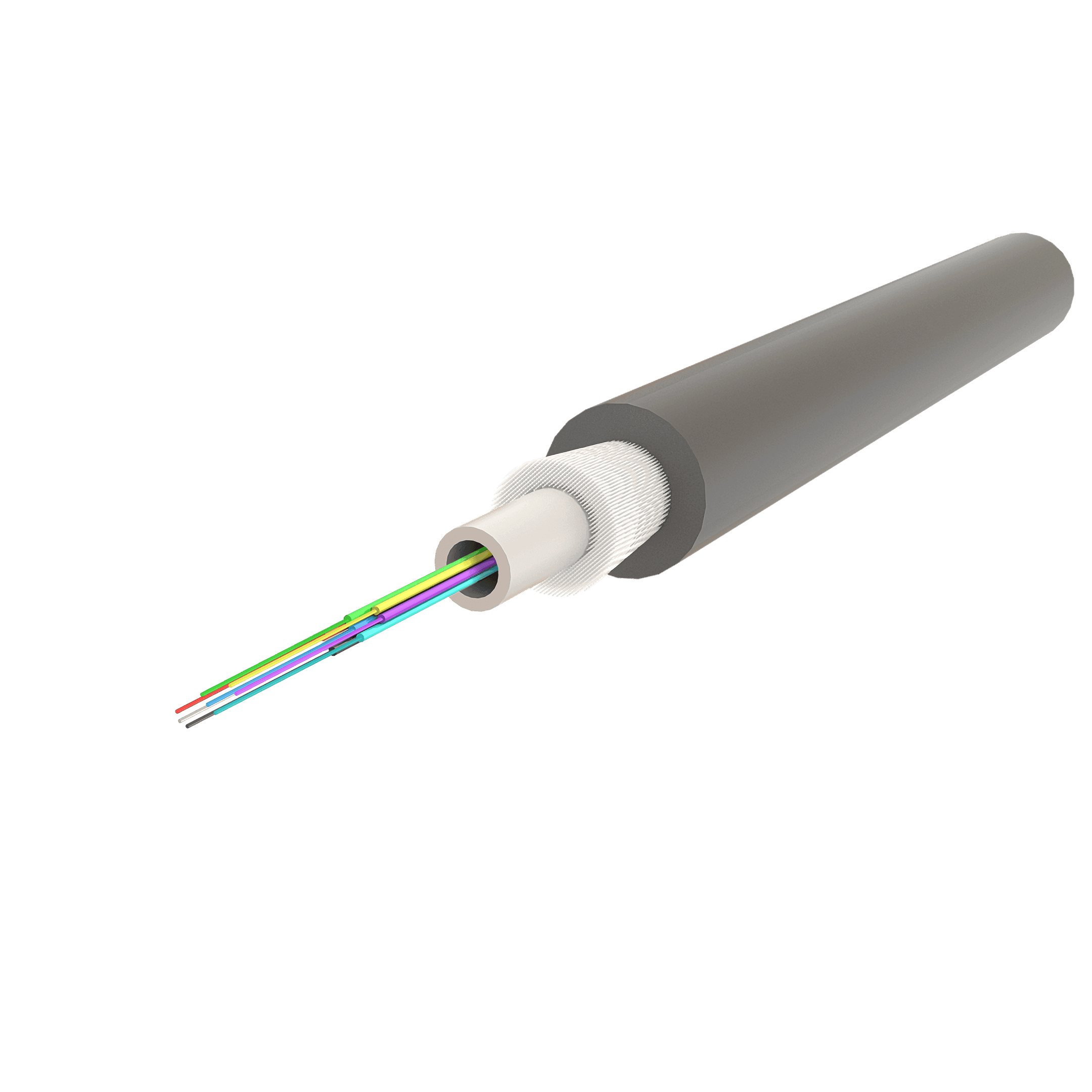 Central Loose Tube Fiber Optic Cable | Gel-Free | U-BQ(ZN-GY)BH | CPR:B2ca | Up to 24F | 1000 meters, vista 6