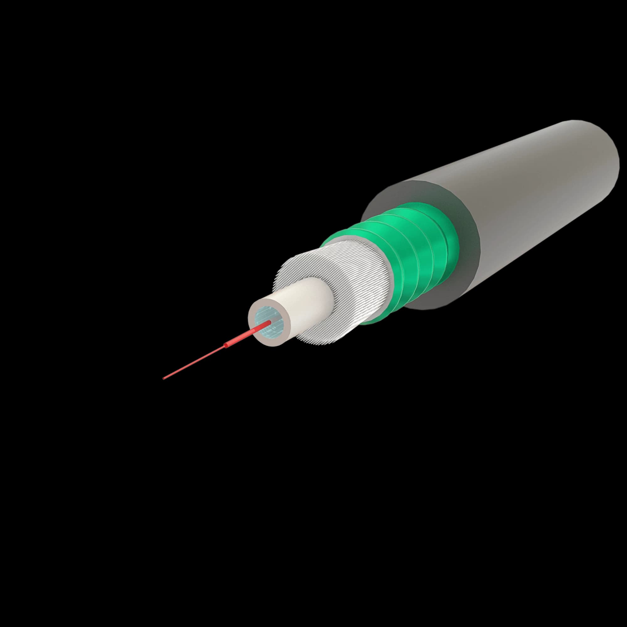 Steel-Armoured Central Loose Tube Fiber Optic Cable | Gel-Filled | U-DQ(ZN-GY)(SR)H | Up to 24F | 2000 meters, vista 3