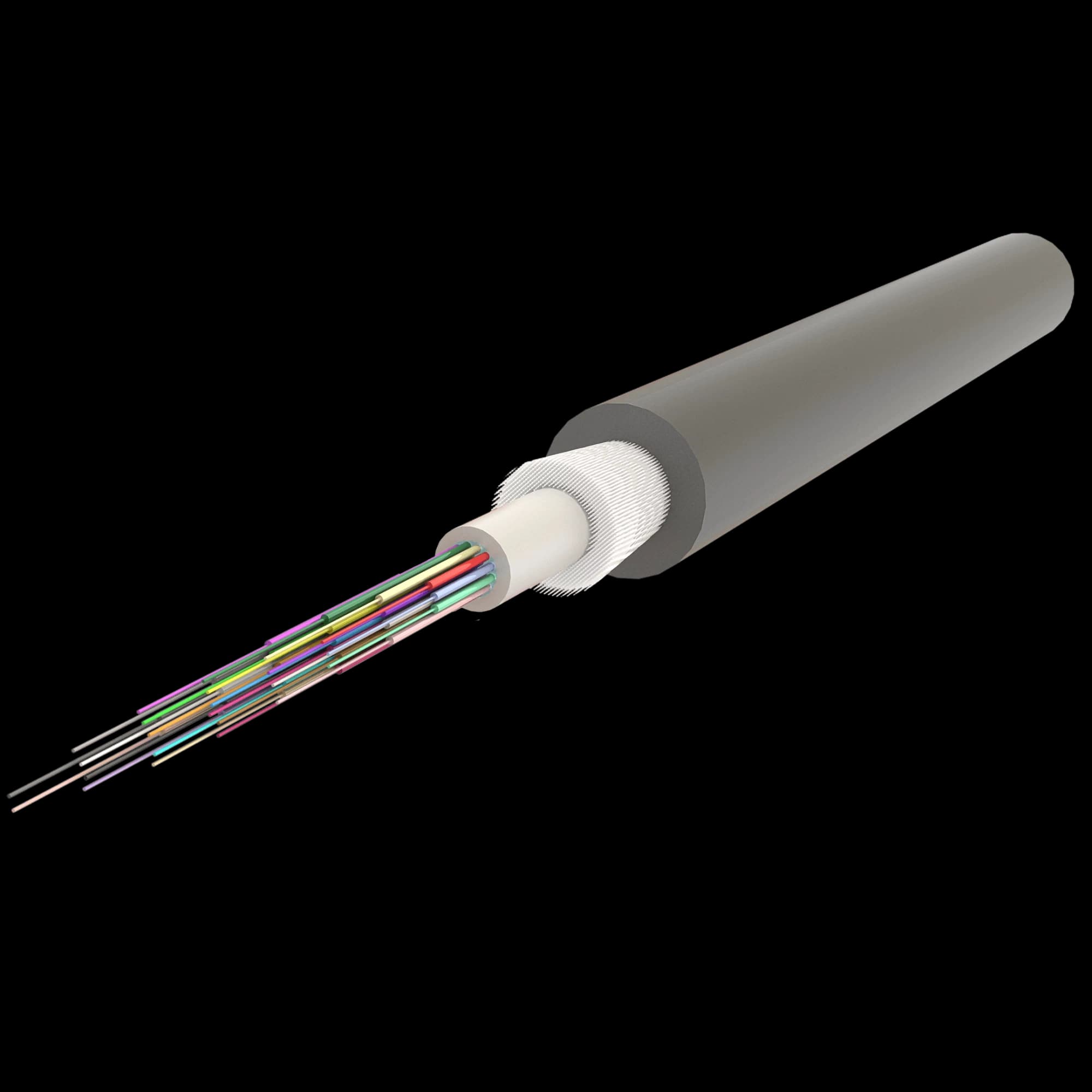 Central Loose Tube Fiber Optic Cable | Gel-Filled | U-D1Q(ZN-GY)BH | Up to 24F | 1000 meters, vista 8