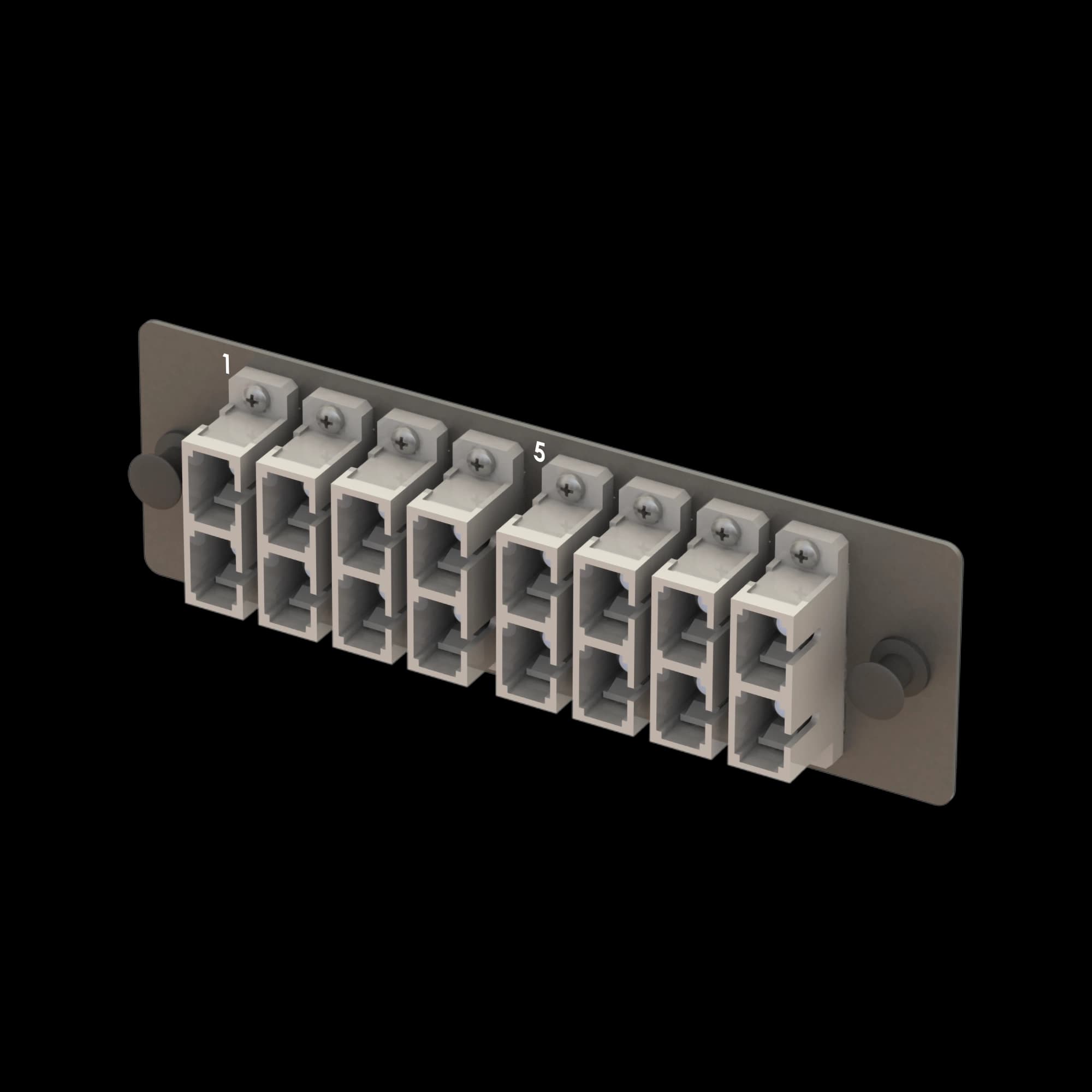 Bright Series | Mechanical Sliding | 8 SC Duplex Module | BM08, vista 3
