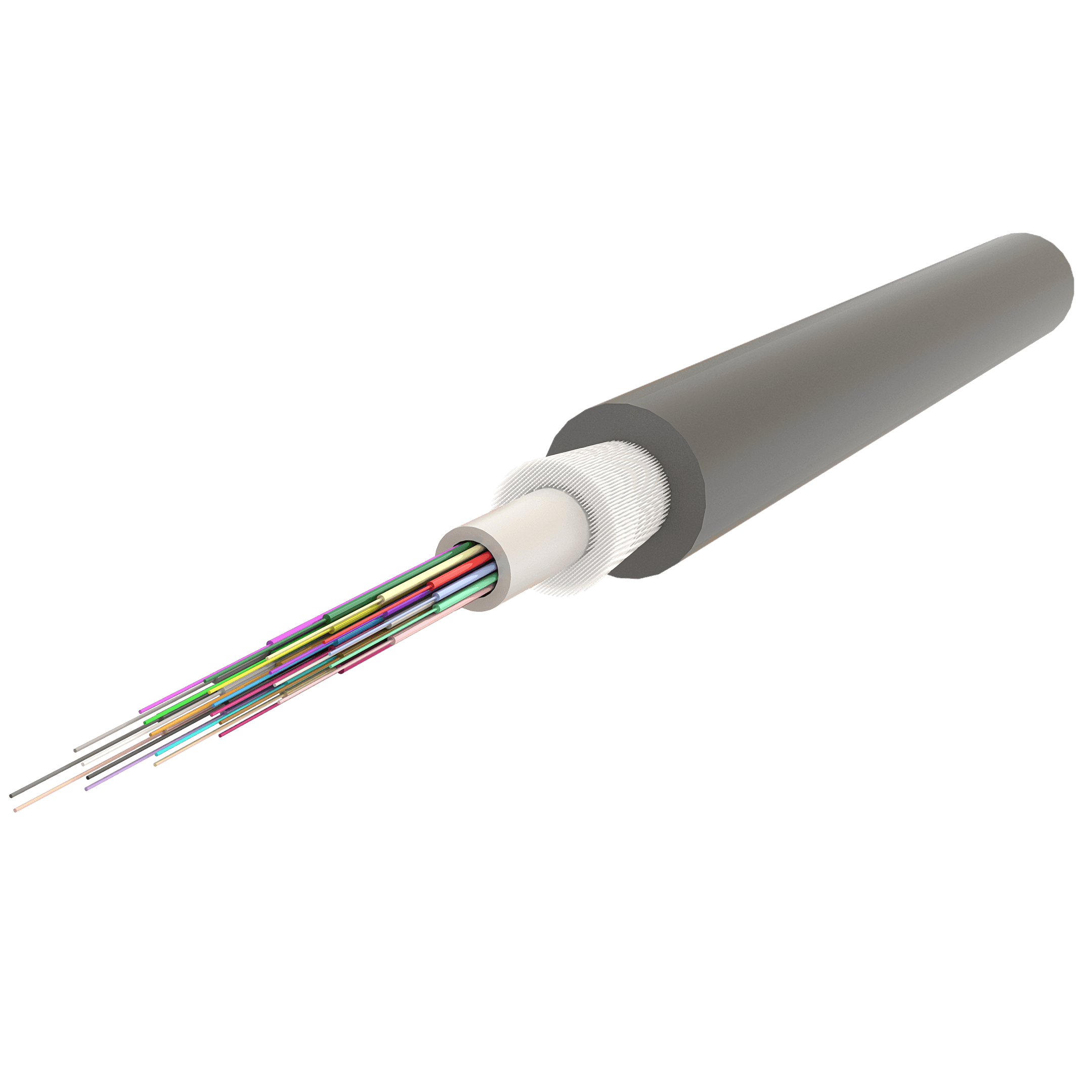 Central Loose Tube Fiber Optic Cable | Gel-Free | U-BQ(ZN-GY)BH | CPR:B2ca | Up to 24F | 1000 meters, vista 8